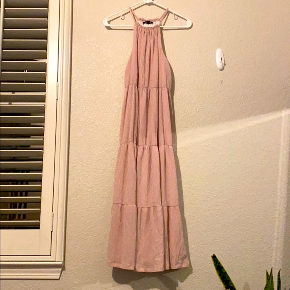 Pink tiered dress